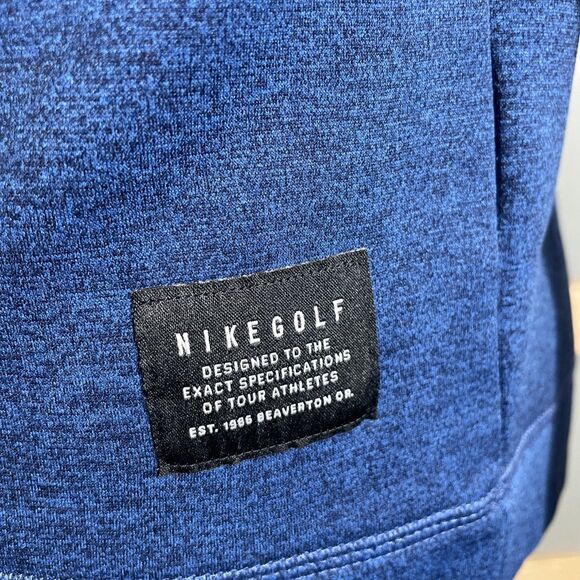 Nike Golf Tour Quarter Zip Sweater Men’s M Navy Blue Pullover Athletic - Picture 9 of 9